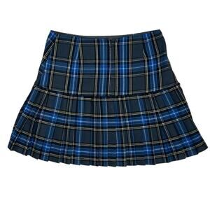 Vintage Y2K Womens Plaid Pleated Mini Skirt Size XS No Appt Necessary
